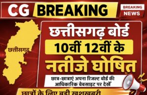 छत्तीसगढ़: 10वी,12वी के नतीजे घोषित यहा देखे रिजल्ट…